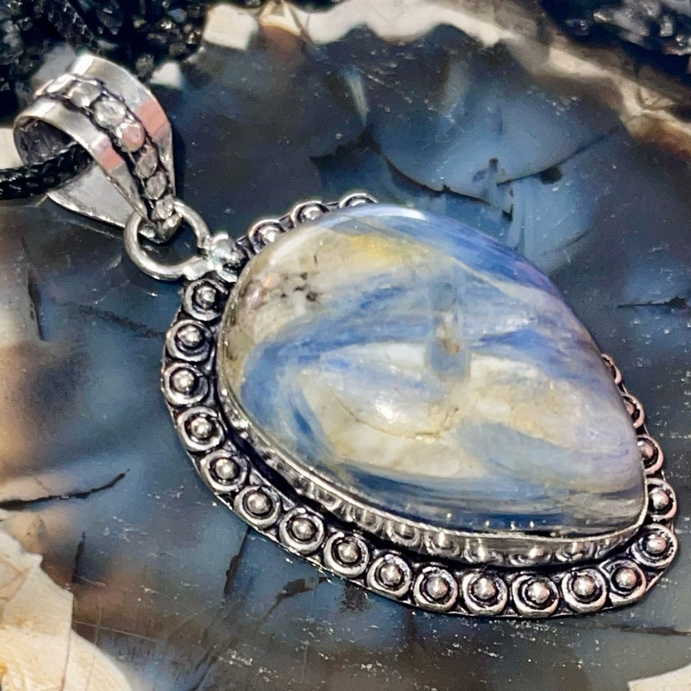 Blue Sheen Kyanite Pendant 2”